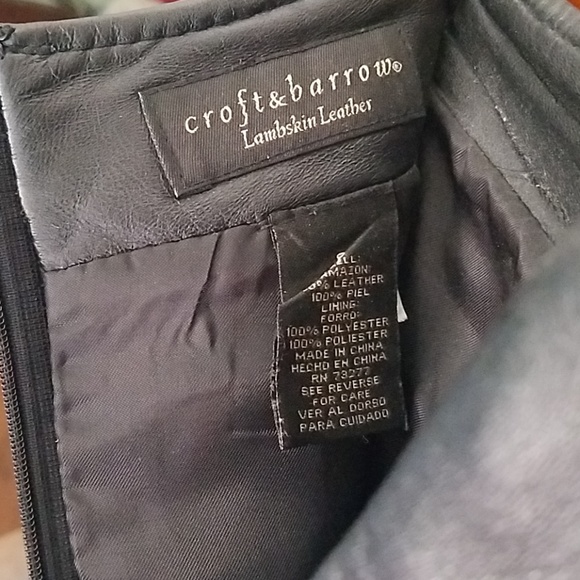 Vintage 80's Leather mini skirt - Picture 3 of 4